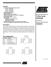 Datasheet AT24C01 производства ATMEL