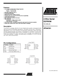 Datasheet AT24C01-10C производства ATMEL