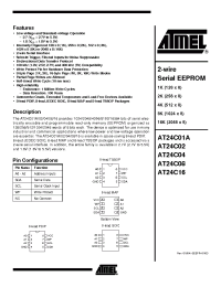 Datasheet AT24C01A-10C производства ATMEL