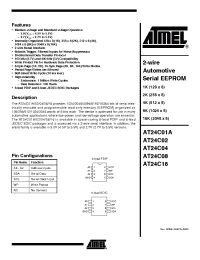 Datasheet AT24C01AAutomotive производства ATMEL