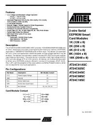 Datasheet AT24C01ASC-09BT производства ATMEL
