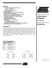 Datasheet AT24C164-10C производства ATMEL