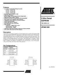 Datasheet AT24C164-10PC-2.5 производства ATMEL
