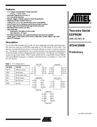 Datasheet AT24C256B-10PU-1.8 производства ATMEL
