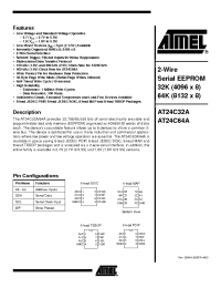 Datasheet AT24C64AN-10SJ-1.8 производства ATMEL
