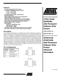 Datasheet AT24CS128-10PI производства ATMEL
