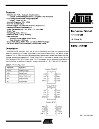 Datasheet AT24HC02B-10PU-1.8 производства ATMEL