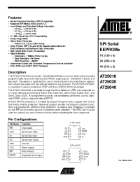 Datasheet AT25010-10PC-2.7 производства ATMEL