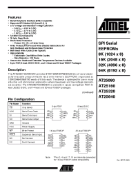 Datasheet AT25640-10-1.8 производства ATMEL