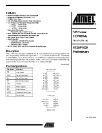 Datasheet AT25P1024C1-10CC-1.8 производства ATMEL