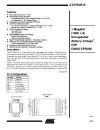 Datasheet AT27BV010-12I производства ATMEL