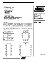 Datasheet AT27C020-12TC производства ATMEL