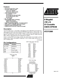 Datasheet AT27C080 производства ATMEL