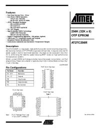 Datasheet AT27C256R-15PI производства ATMEL