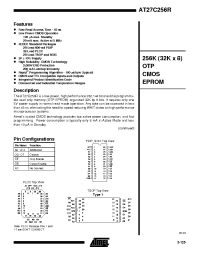 Datasheet AT27C256R-45PC производства ATMEL