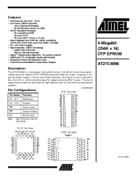 Datasheet AT27C4096 производства ATMEL