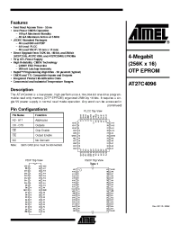 Datasheet AT27C4096-70I производства ATMEL