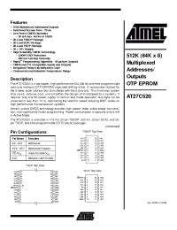 Datasheet AT27C520 производства ATMEL