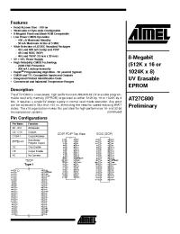 Datasheet AT27C800-10 производства ATMEL