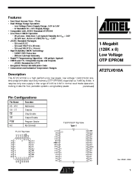 Datasheet AT27LV010A-12VC производства ATMEL