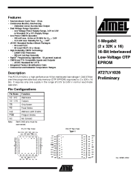 Datasheet AT27LV1026-35VC производства ATMEL