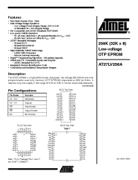 Datasheet AT27LV256A-12I производства ATMEL