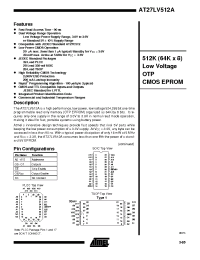 Datasheet AT27LV512A-90JC производства ATMEL