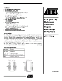 Datasheet AT27LV520-70 производства ATMEL