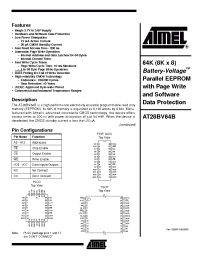 Datasheet AT28BV64B-20TI производства ATMEL