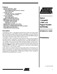 Datasheet AT28C010-12DK производства ATMEL