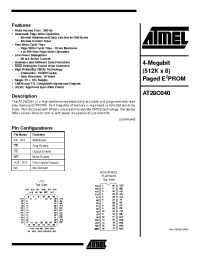Datasheet AT28C040 производства ATMEL
