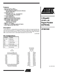 Datasheet AT28C040-20C производства ATMEL