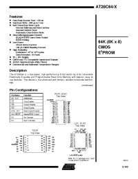 Datasheet AT28C64-12JC производства ATMEL