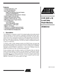 Datasheet AT29C512-12 производства ATMEL