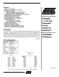 Datasheet AT45DB080-TI manufacturer ATMEL