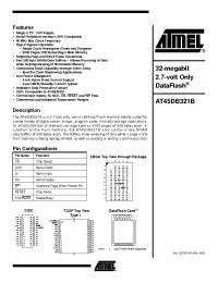 Datasheet AT45DB321B-RI manufacturer ATMEL