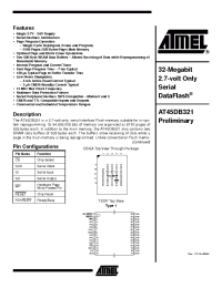 Datasheet AT45DB321-CC manufacturer ATMEL