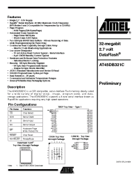 Datasheet AT45DB321C-CI manufacturer ATMEL