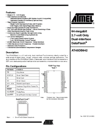 Datasheet AT45DB642 manufacturer ATMEL