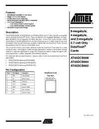 Datasheet AT45DCB002 manufacturer ATMEL