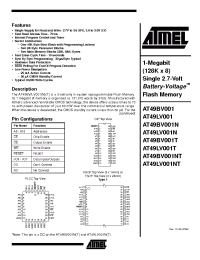 Datasheet AT49BV001-90PI manufacturer ATMEL