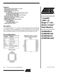 Datasheet AT49BV001AN manufacturer ATMEL
