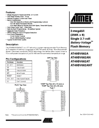 Datasheet AT49BV002A-70JI manufacturer ATMEL