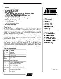 Datasheet AT49BV008A-15CC производства ATMEL