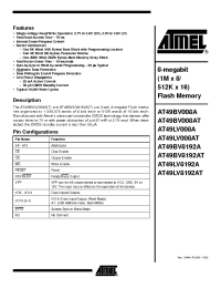 Datasheet AT49BV008A-90TI manufacturer ATMEL