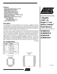 Datasheet AT49BV010 manufacturer ATMEL