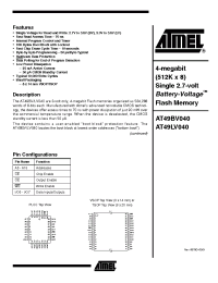 Datasheet AT49BV040-12TC manufacturer ATMEL
