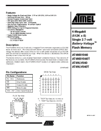 Datasheet AT49BV040-15VC manufacturer ATMEL