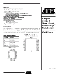 Datasheet AT49BV040A manufacturer ATMEL