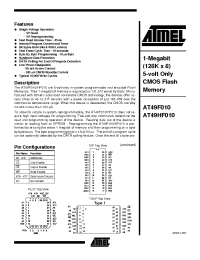 Datasheet AT49F010 производства ATMEL